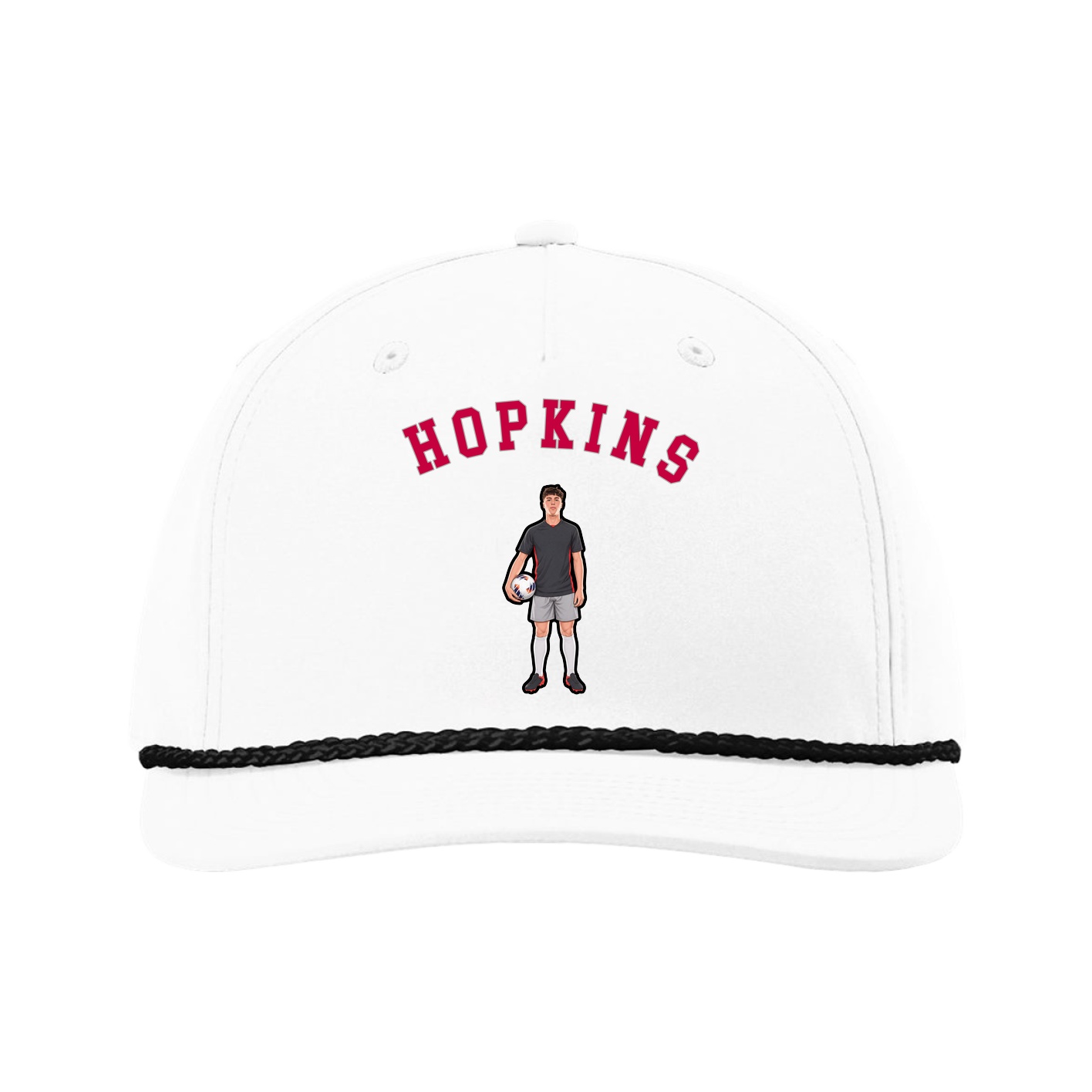 Five-Panel Classic Rope Cap — Shirsey Arch in White
