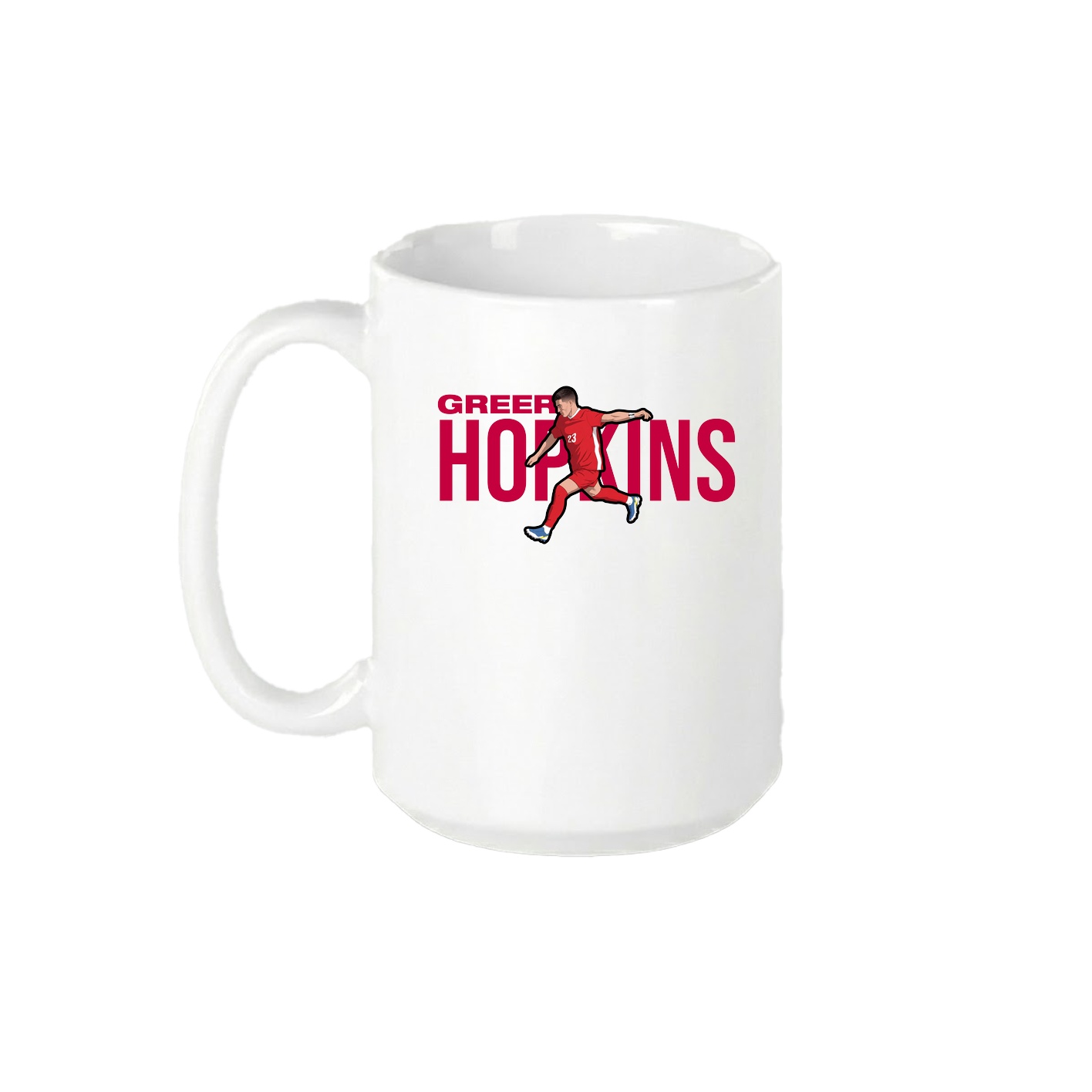 15oz Coffee Mug — Player Name in White