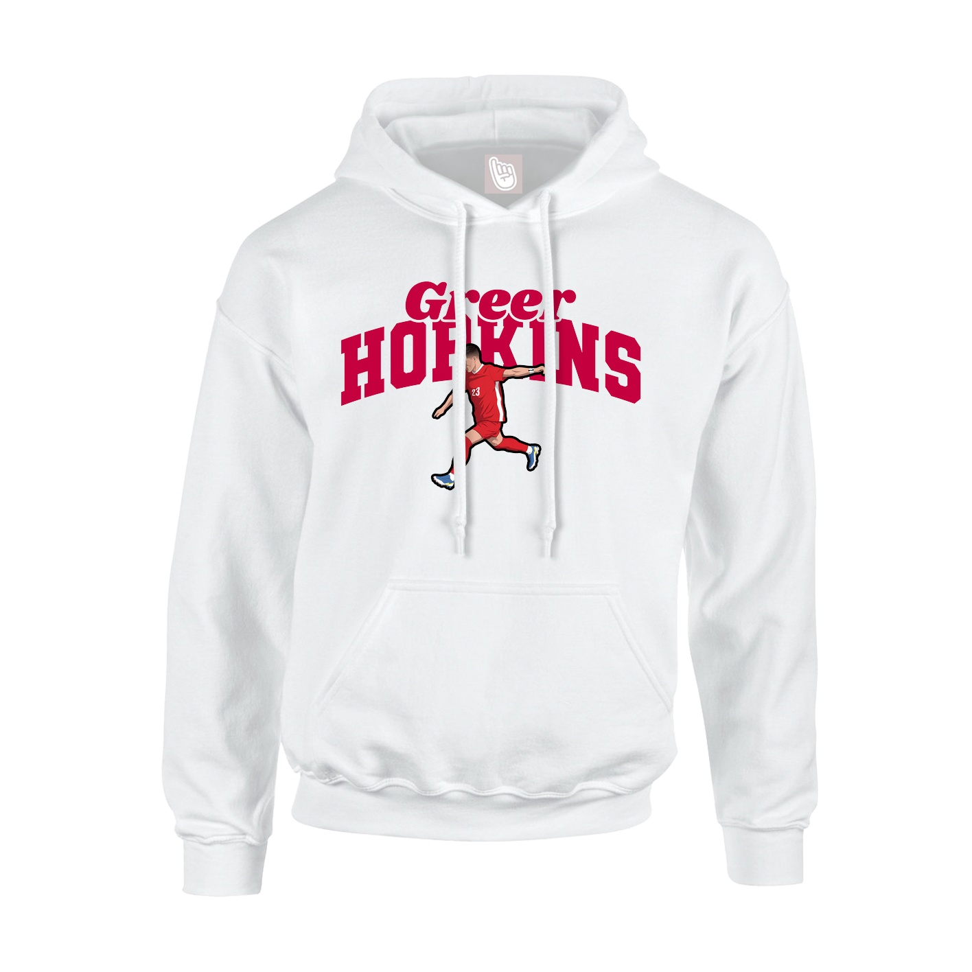 Youth Hoodie — Signature Arch in White