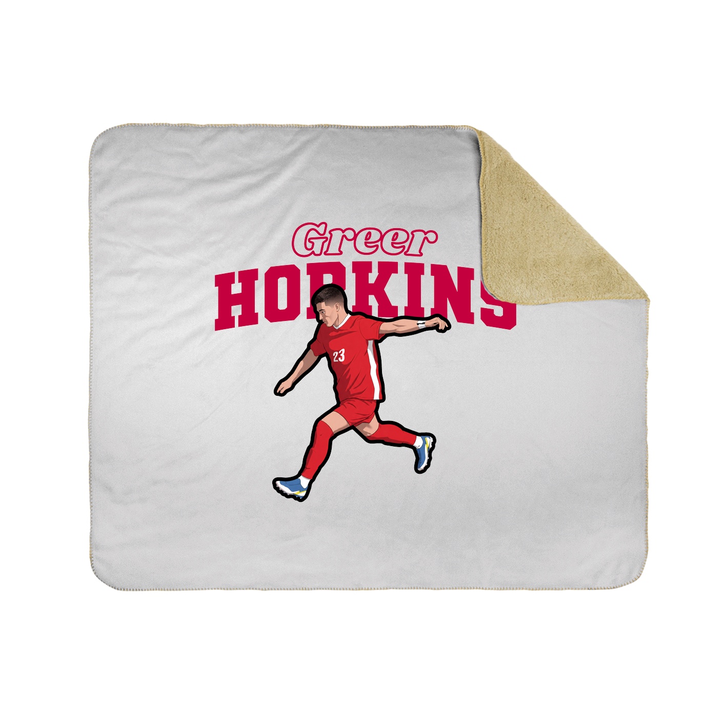 Throw Blanket — Name Arch in White