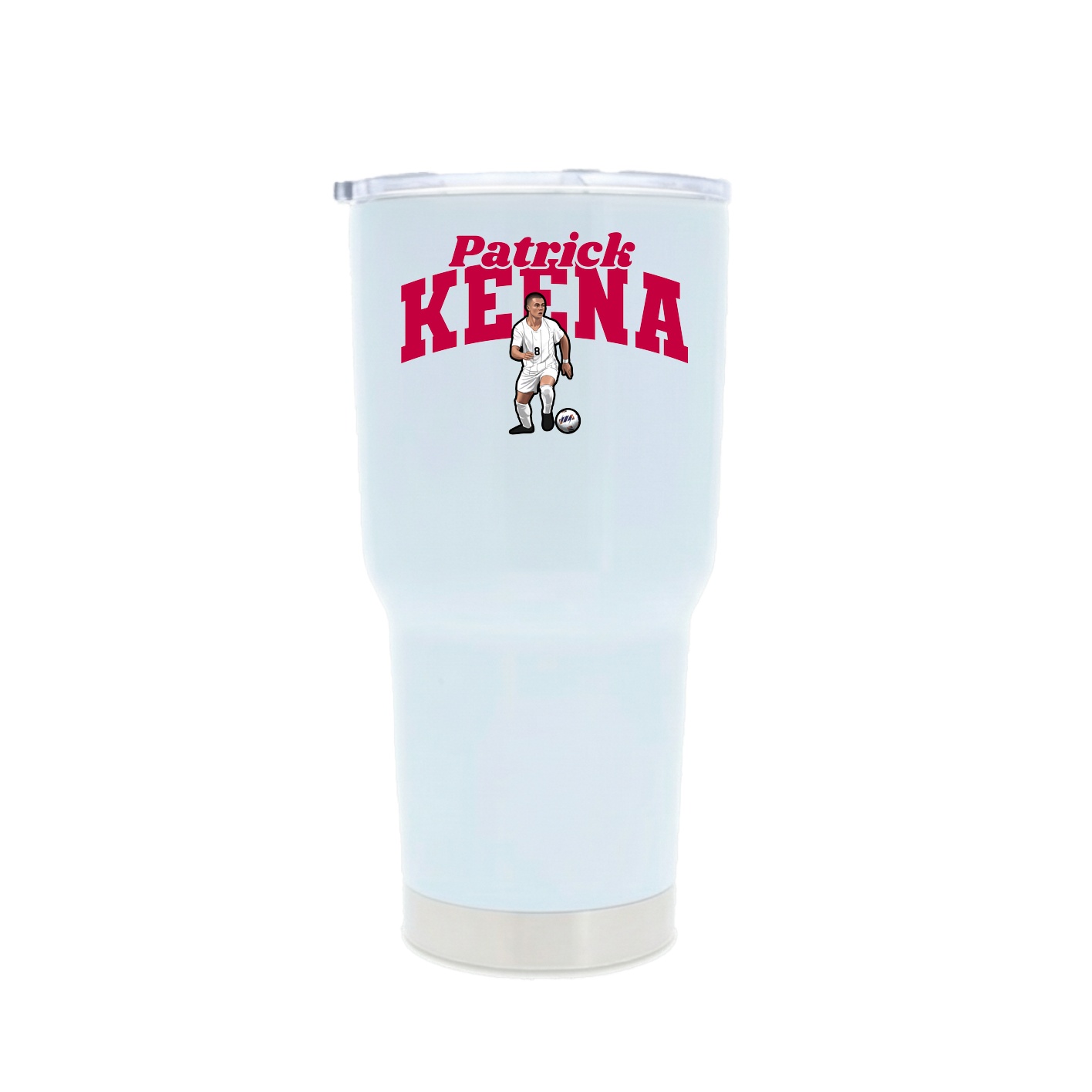 30oz Stainless Steel Tumbler — Signature Arch in White