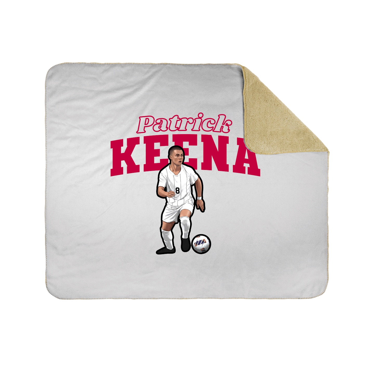 Throw Blanket — Name Arch in White
