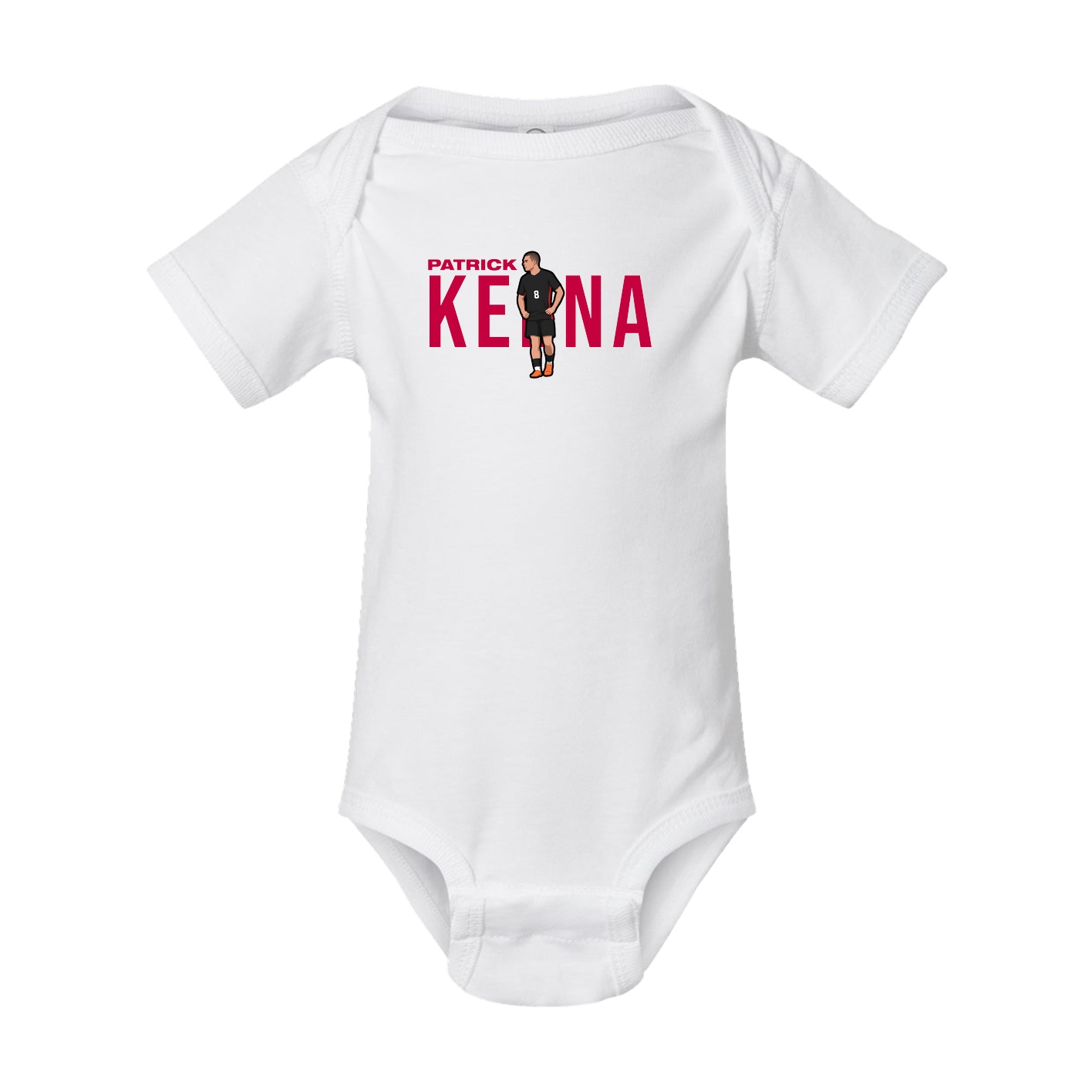 Baby Onesie — Player Name in White
