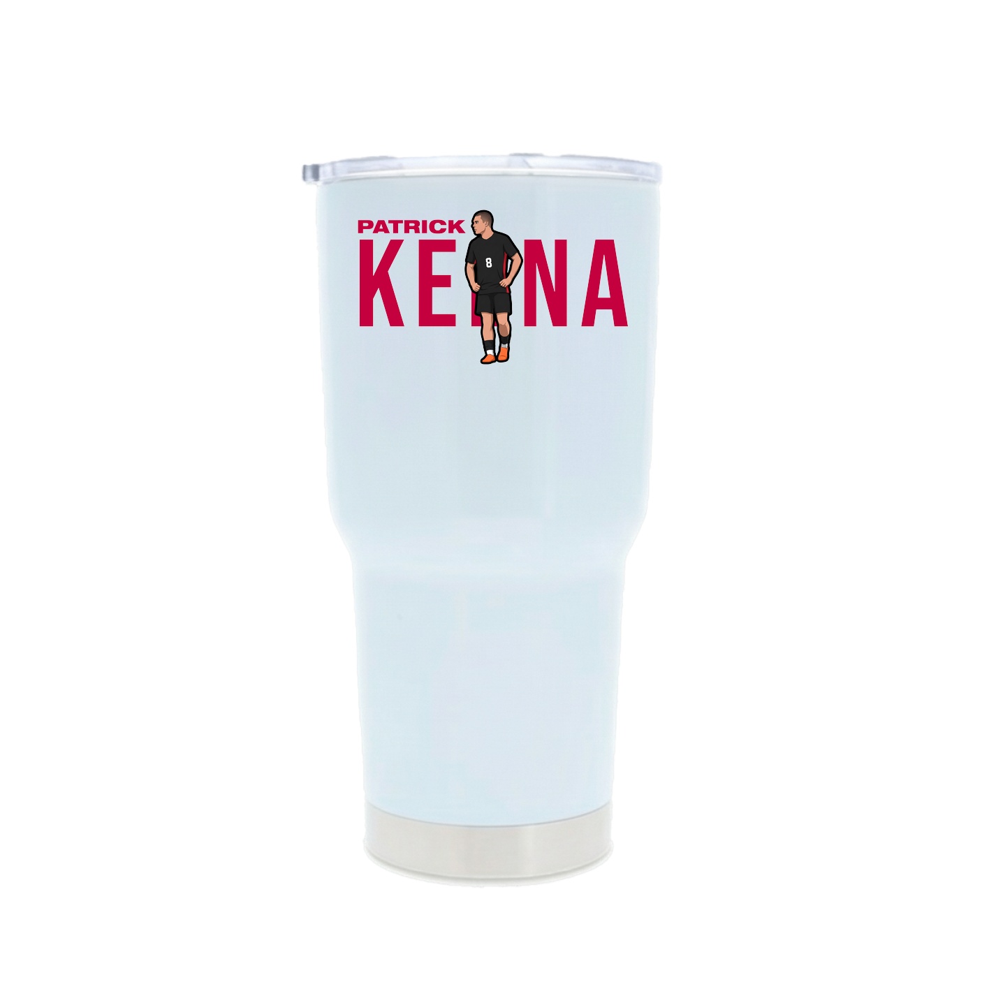 30oz Stainless Steel Tumbler — Player Name in White