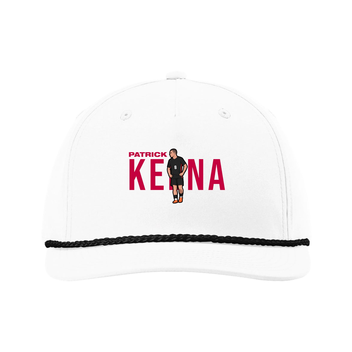 Five-Panel Classic Rope Cap — Player Name in White
