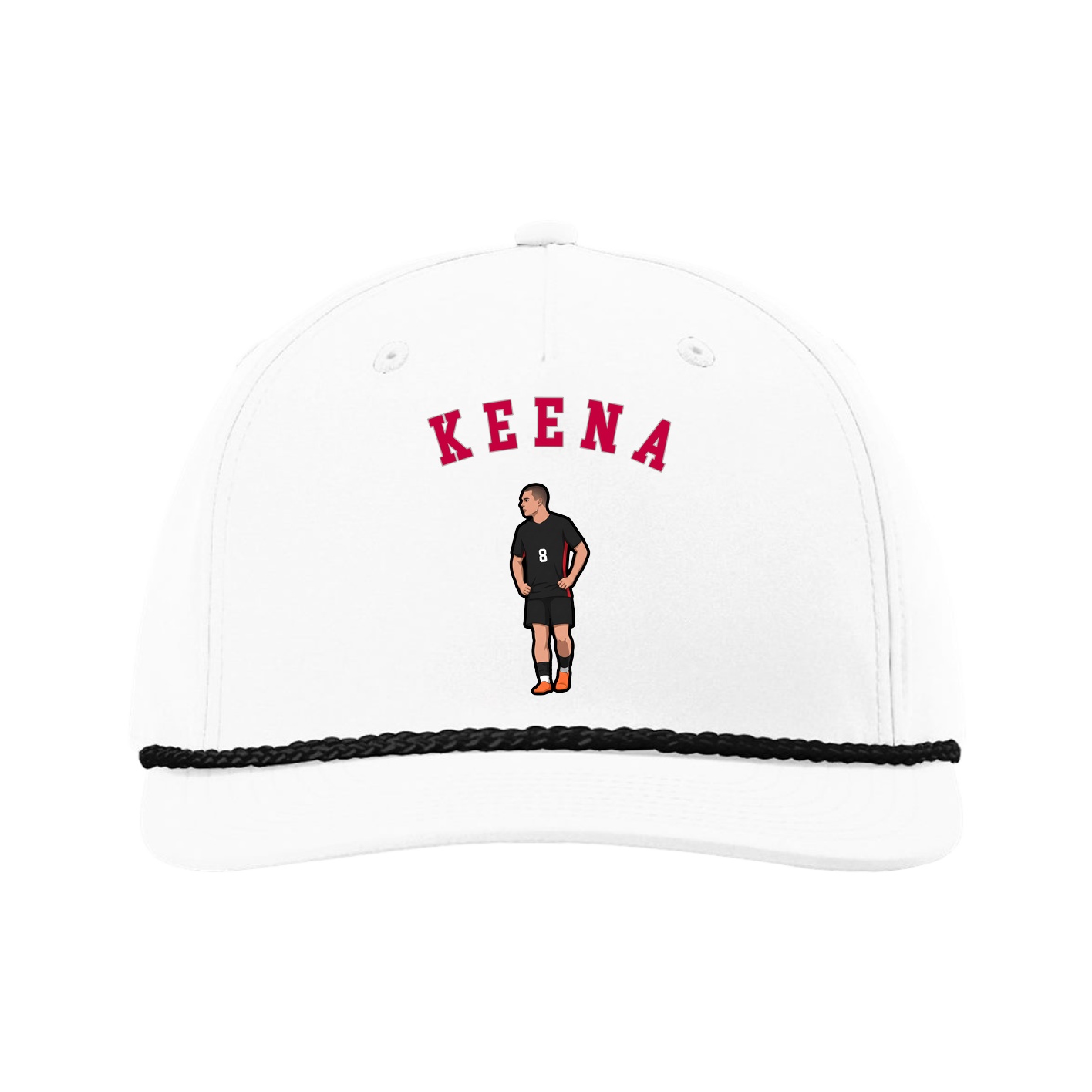 Five-Panel Classic Rope Cap — Shirsey Arch in White