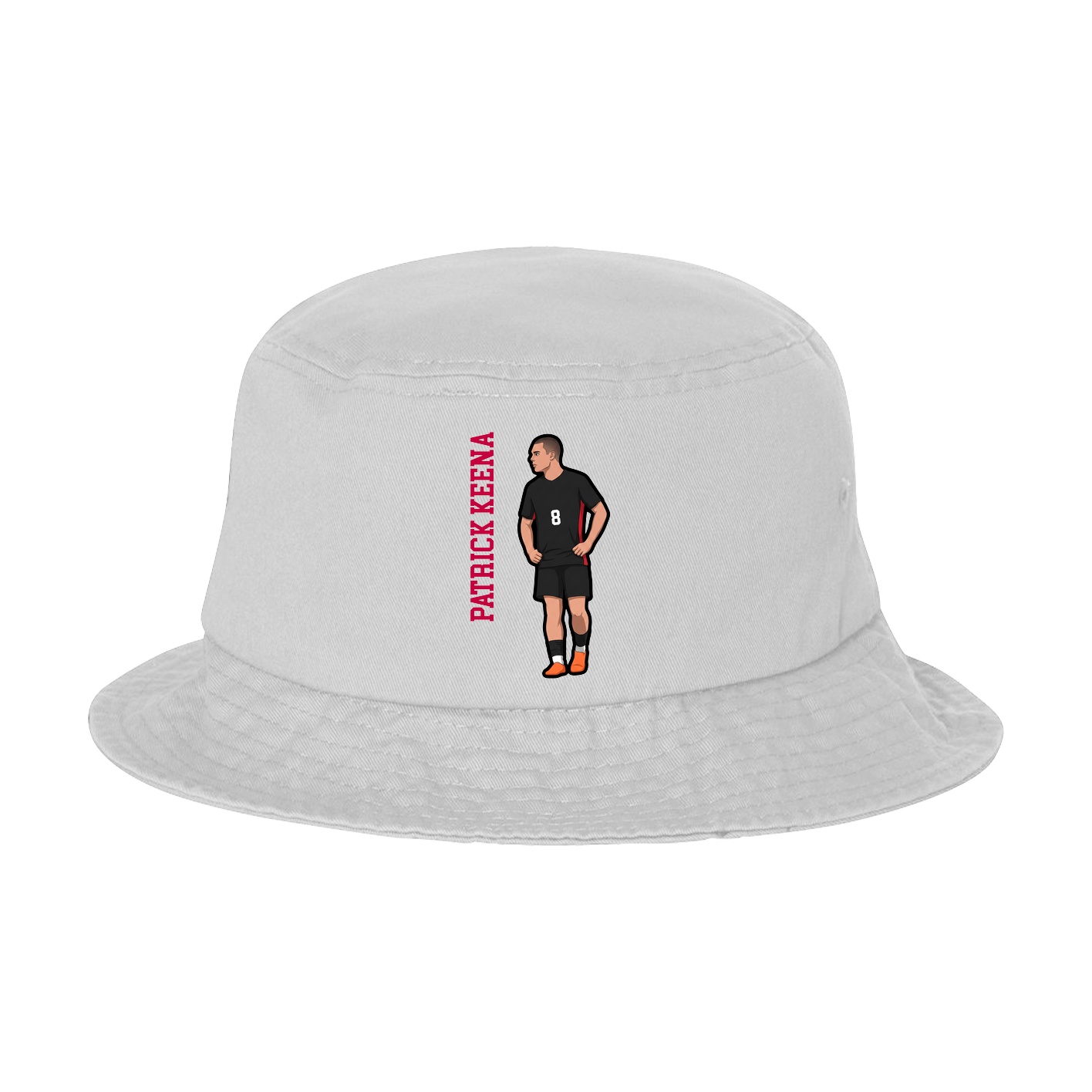Bucket Cap — Name Vertical in White