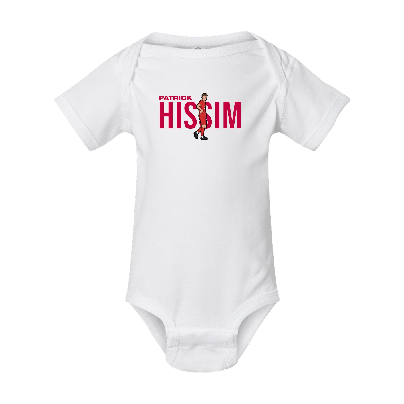 Baby Onesie — Player Name in White
