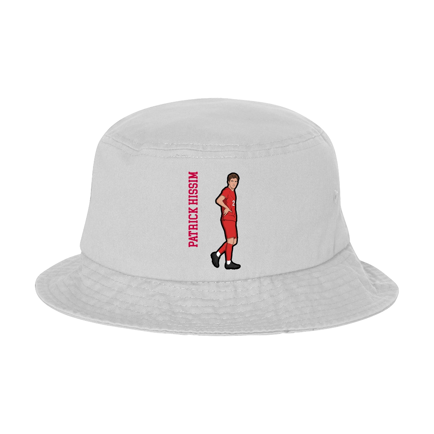 Bucket Cap — Name Vertical in White