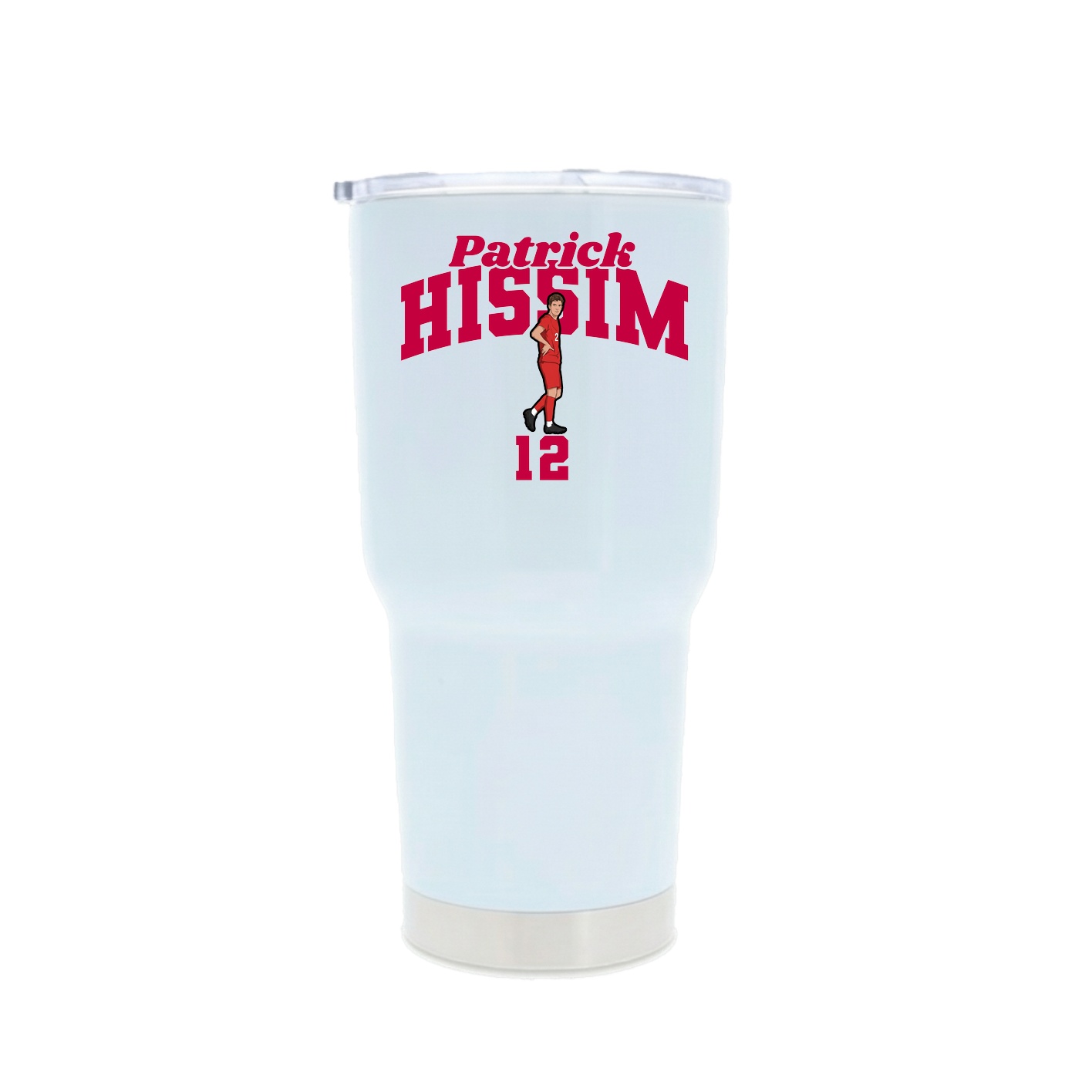 30oz Stainless Steel Tumbler — Signature Arch in White