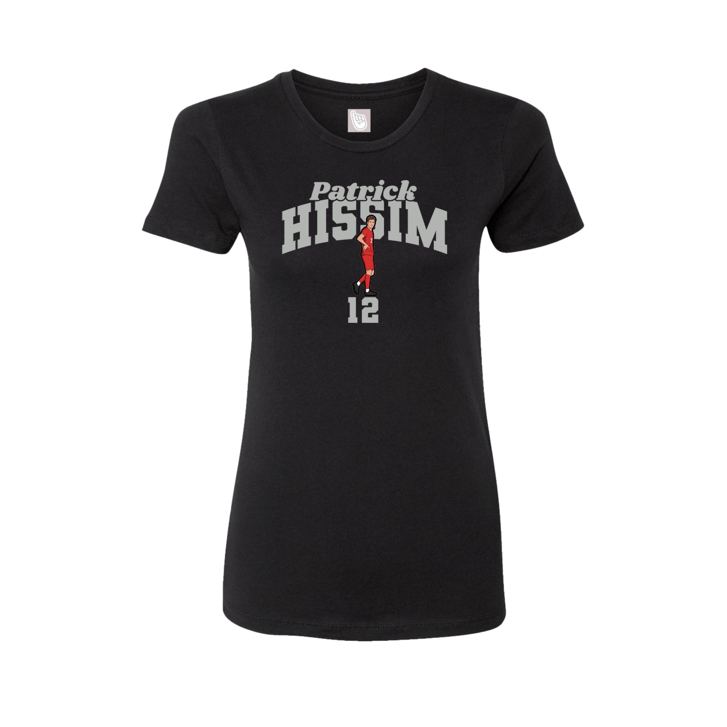 Fitted Women's Tee — Signature Arch in Black