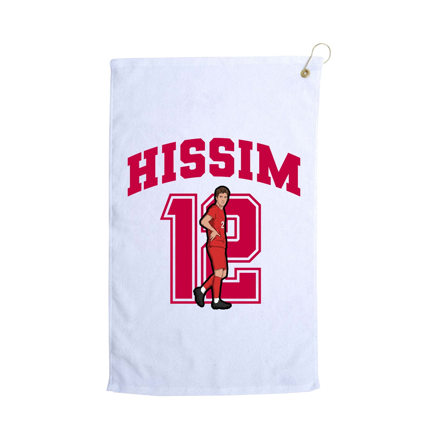 Golf Towel — Number in White