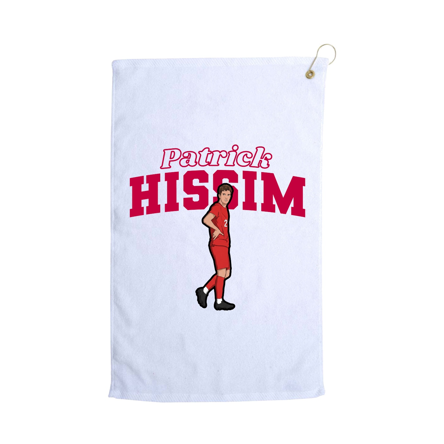 Golf Towel — Name Arch in White