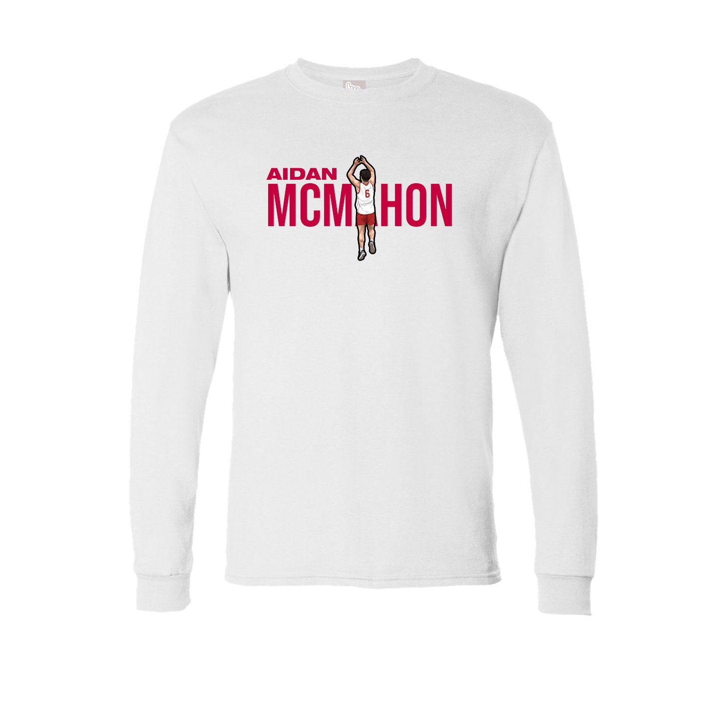 Long Sleeve Tee — Player Name in White