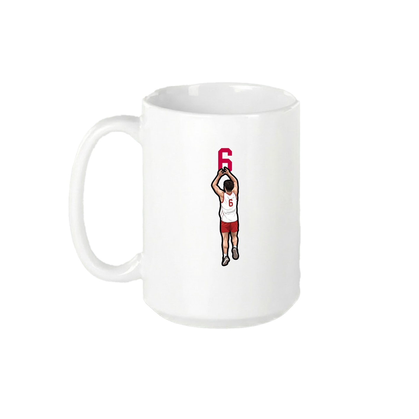 15oz Coffee Mug — Number Top in White