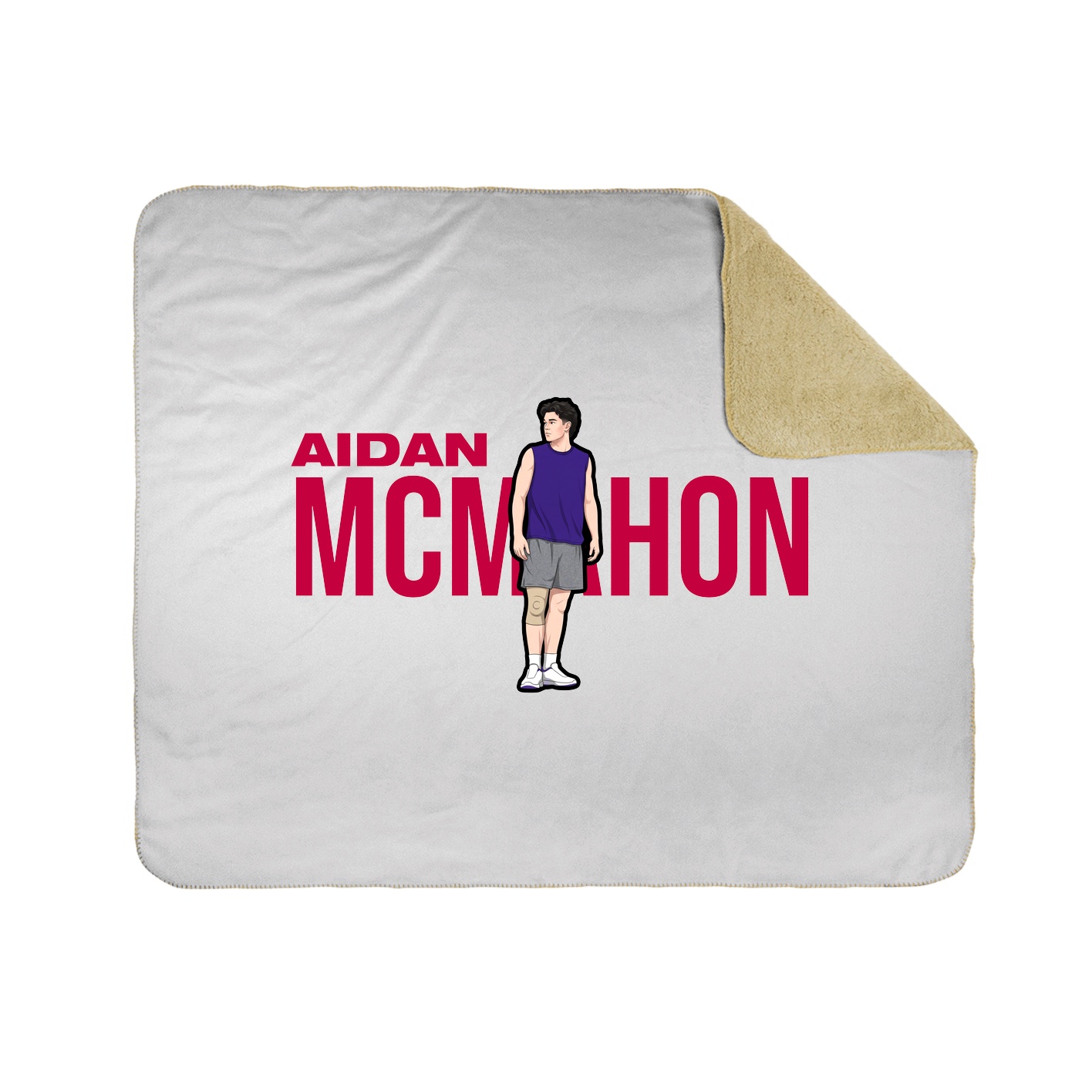 Throw Blanket — Player Name in White