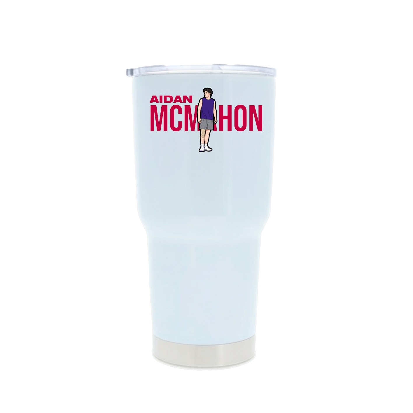 30oz Stainless Steel Tumbler — Player Name in White
