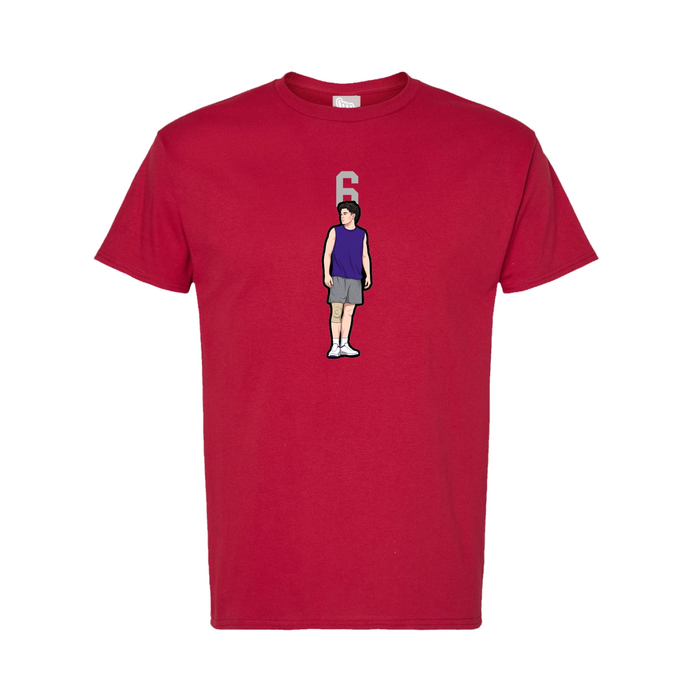 Tee — Number Top in Crimson