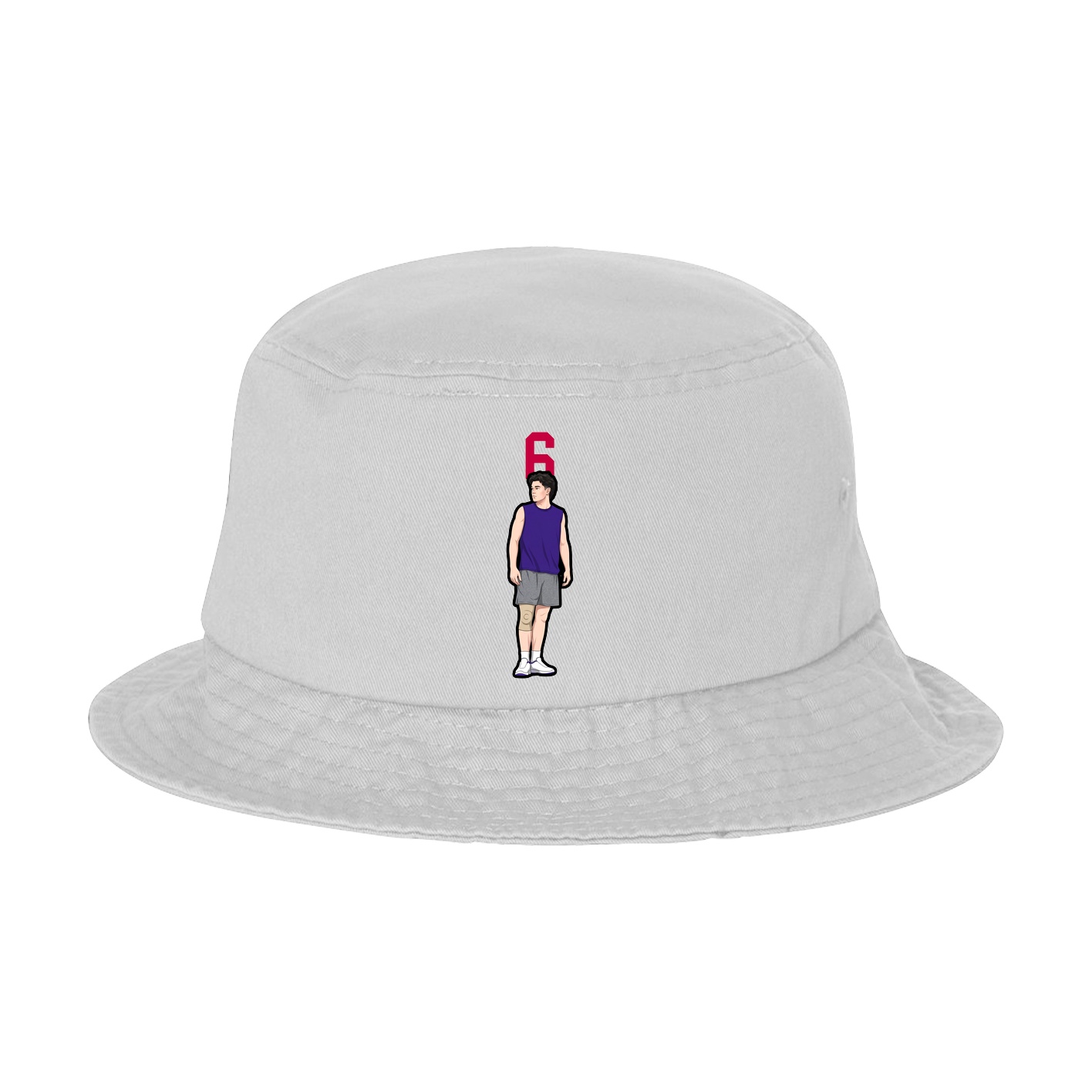 Bucket Cap — Number Top in White