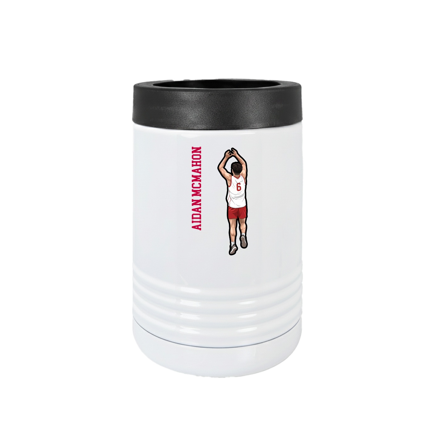 Beverage Holder — Name Vertical in White