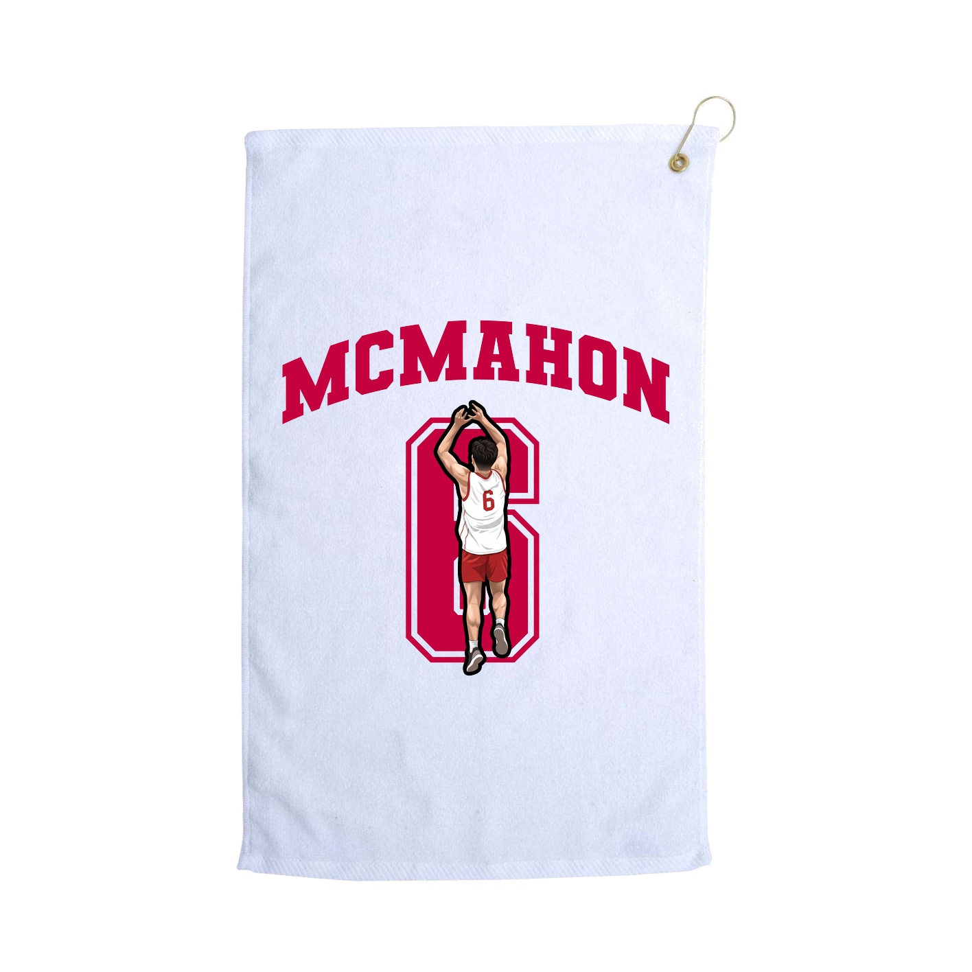 Golf Towel — Number in White