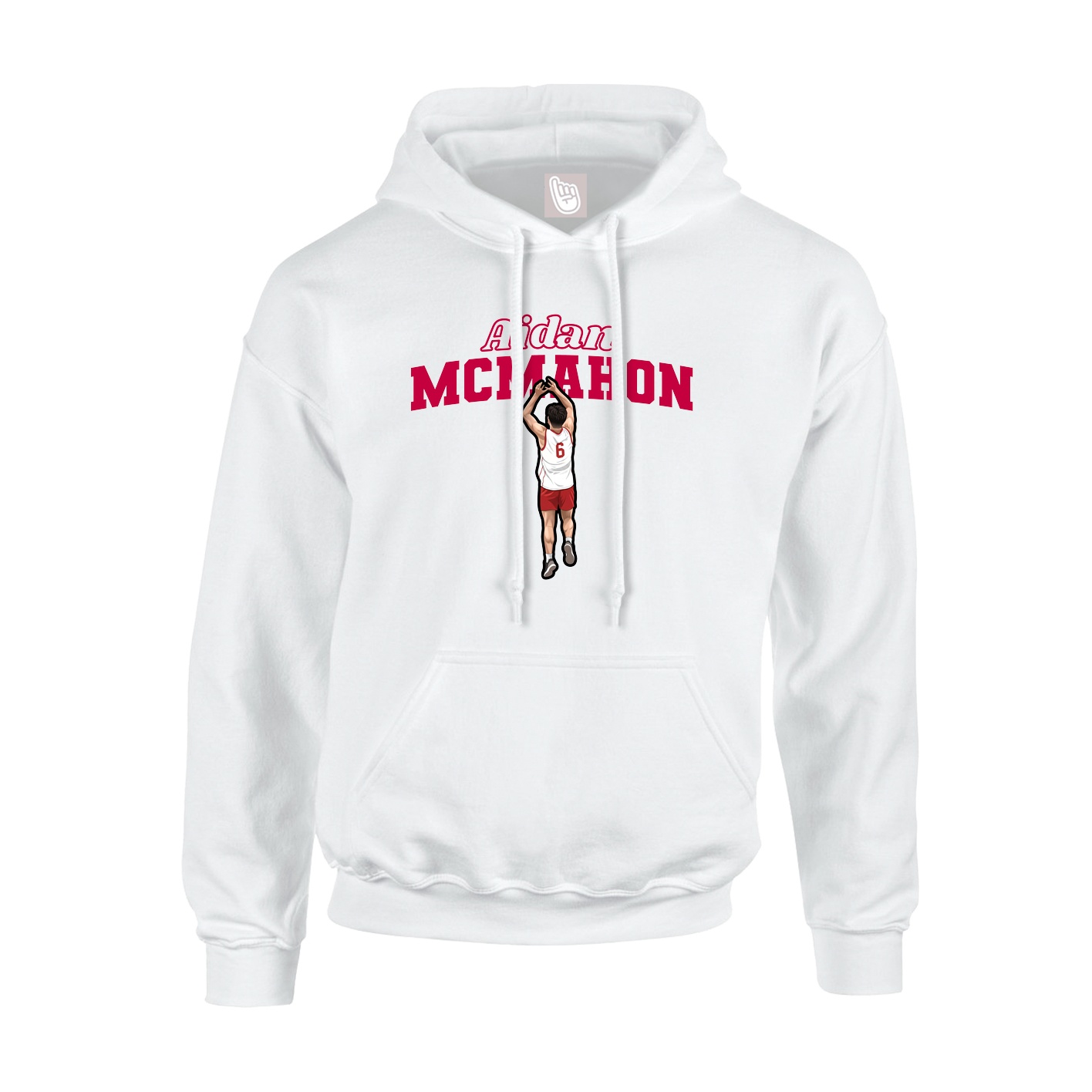 Hoodie — Name Arch in White