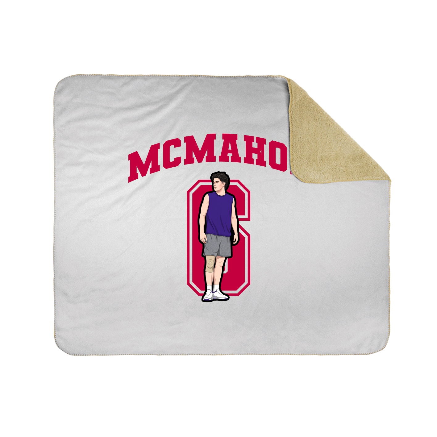 Throw Blanket — Number in White