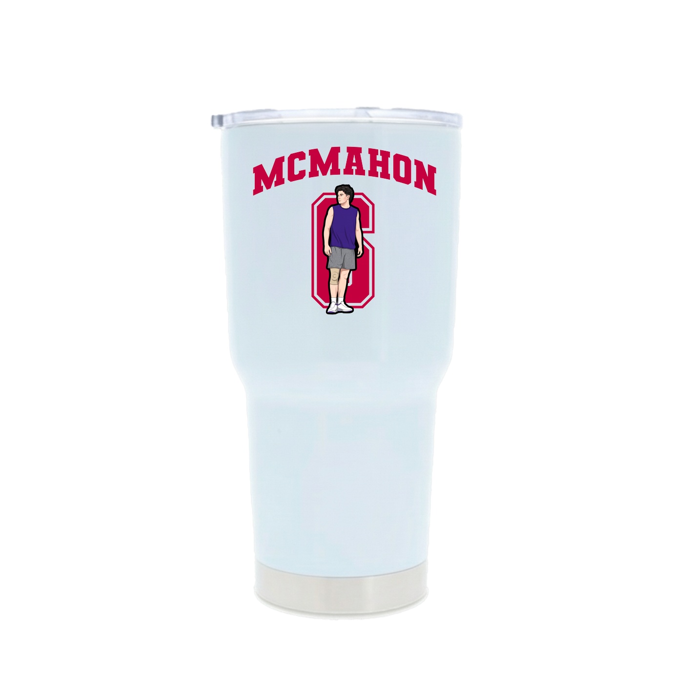 30oz Stainless Steel Tumbler — Number in White