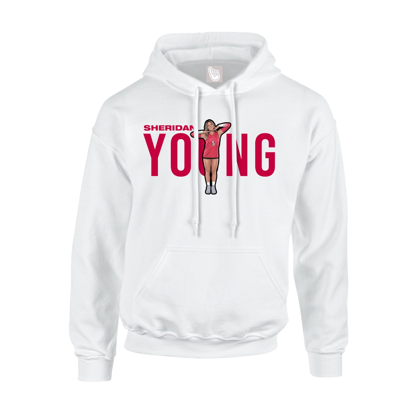 Youth Hoodie — Player Name in White