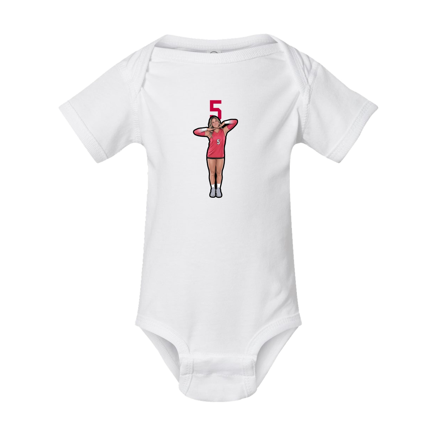 Baby Onesie — Number Top in White