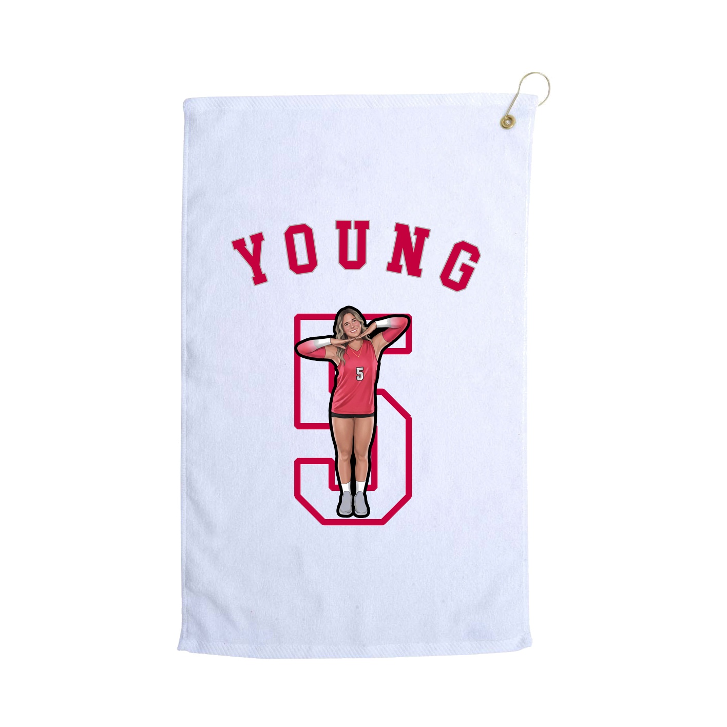 Golf Towel — Shirsey Arch in White