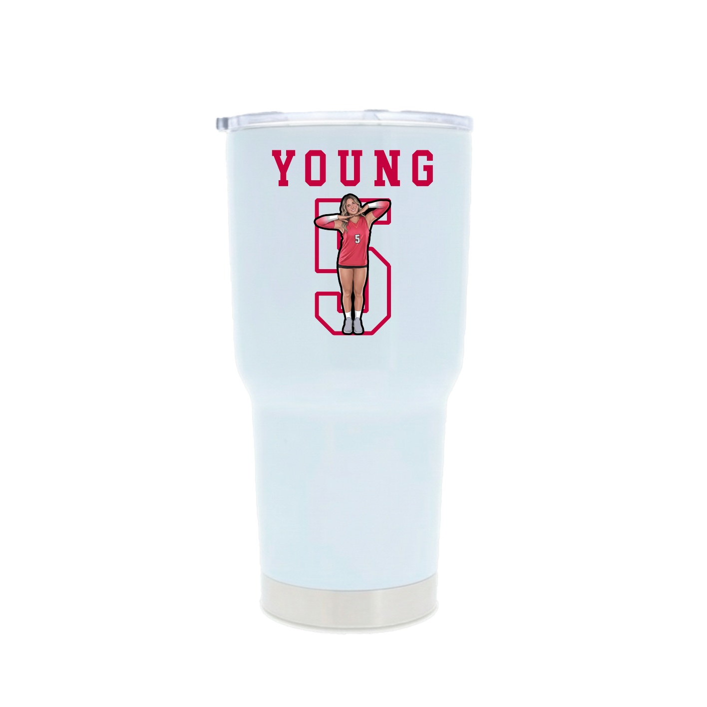 30oz Stainless Steel Tumbler — Shirsey in White