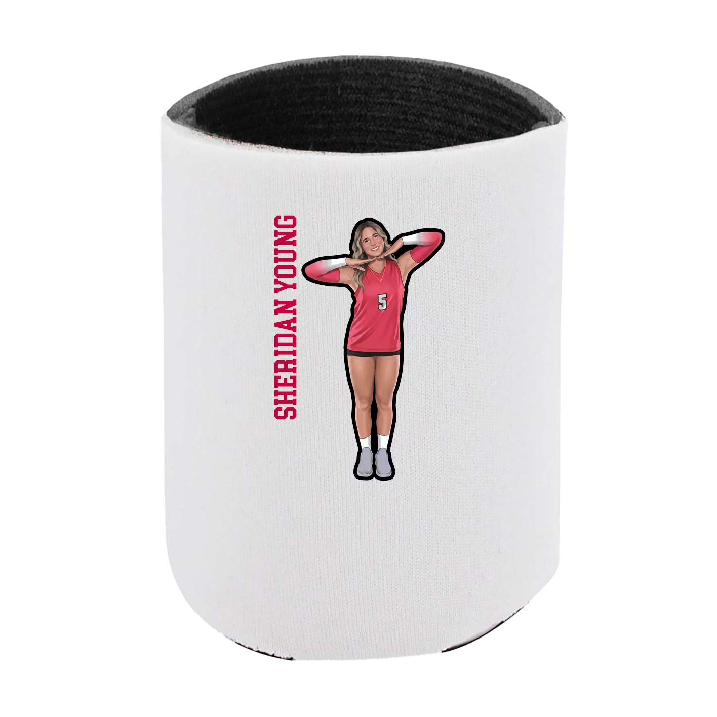 Can Holder — Name Vertical in White