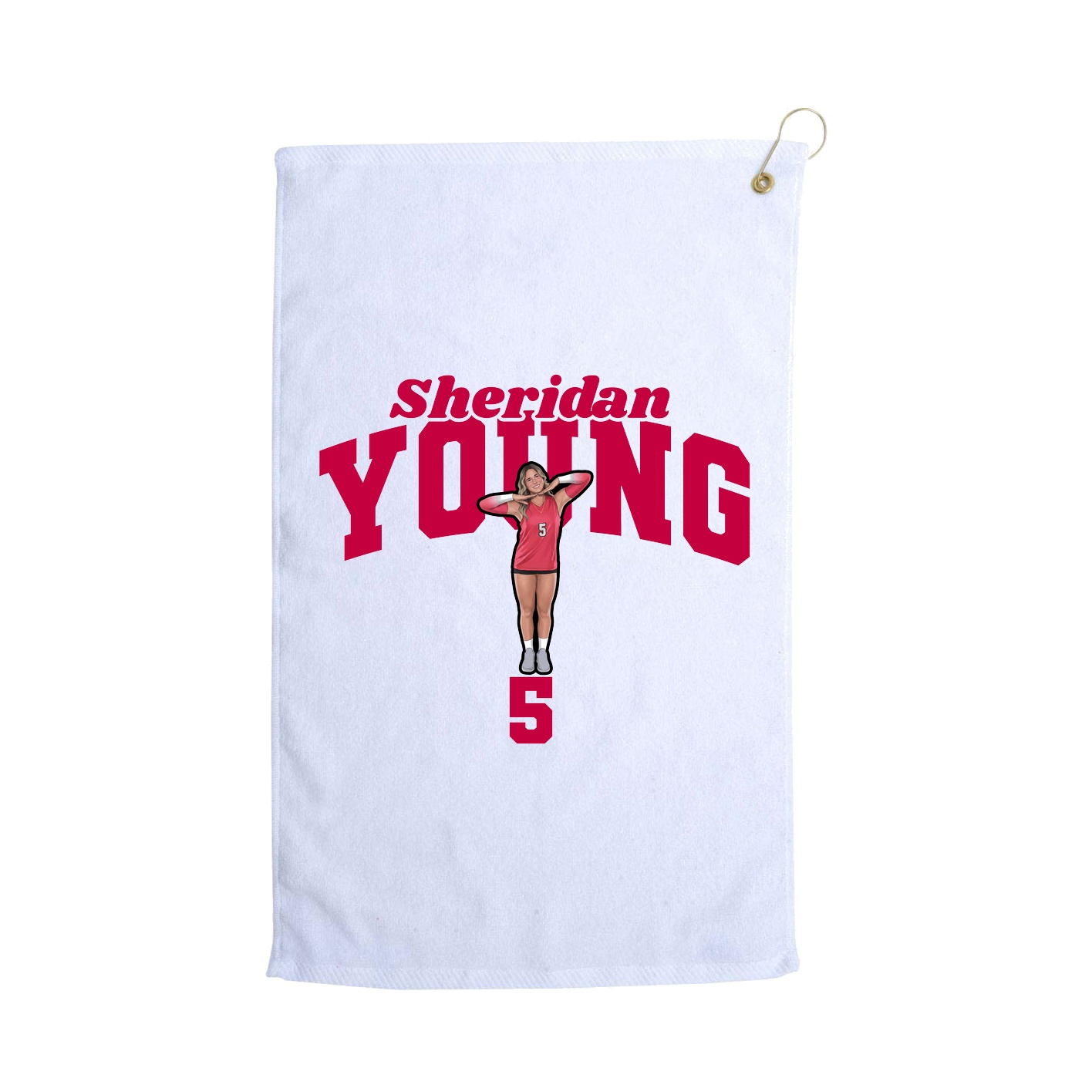 Golf Towel — Signature Arch in White