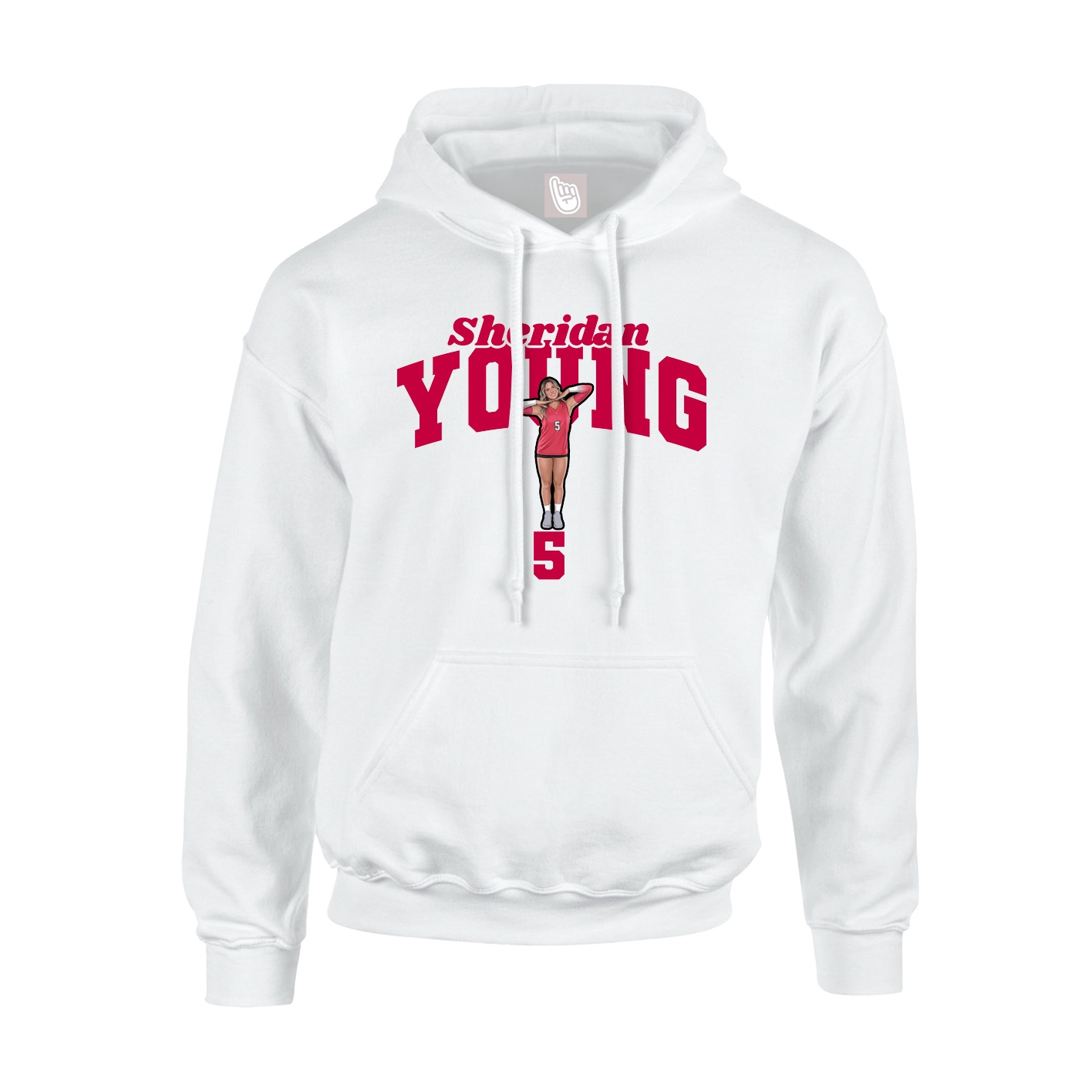Hoodie — Signature Arch in White