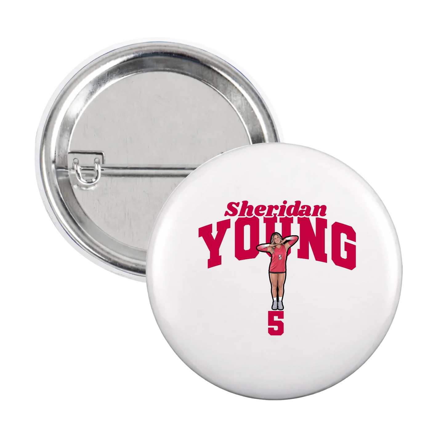 Game Day Button — Signature Arch in White