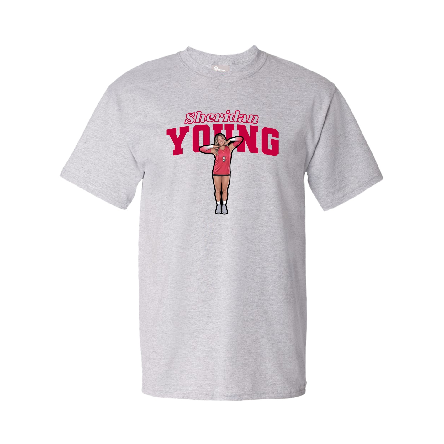 Tee — Name Arch in Grey