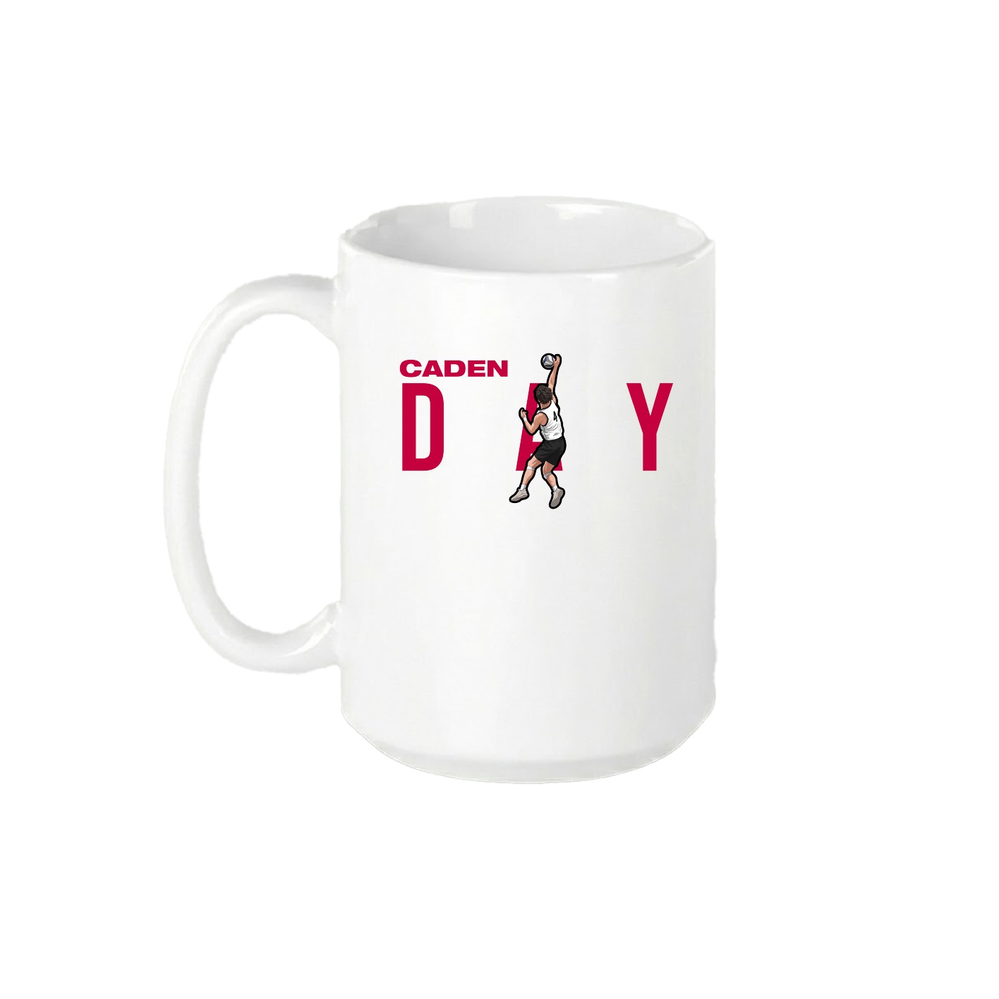 15oz Coffee Mug — Player Name in White