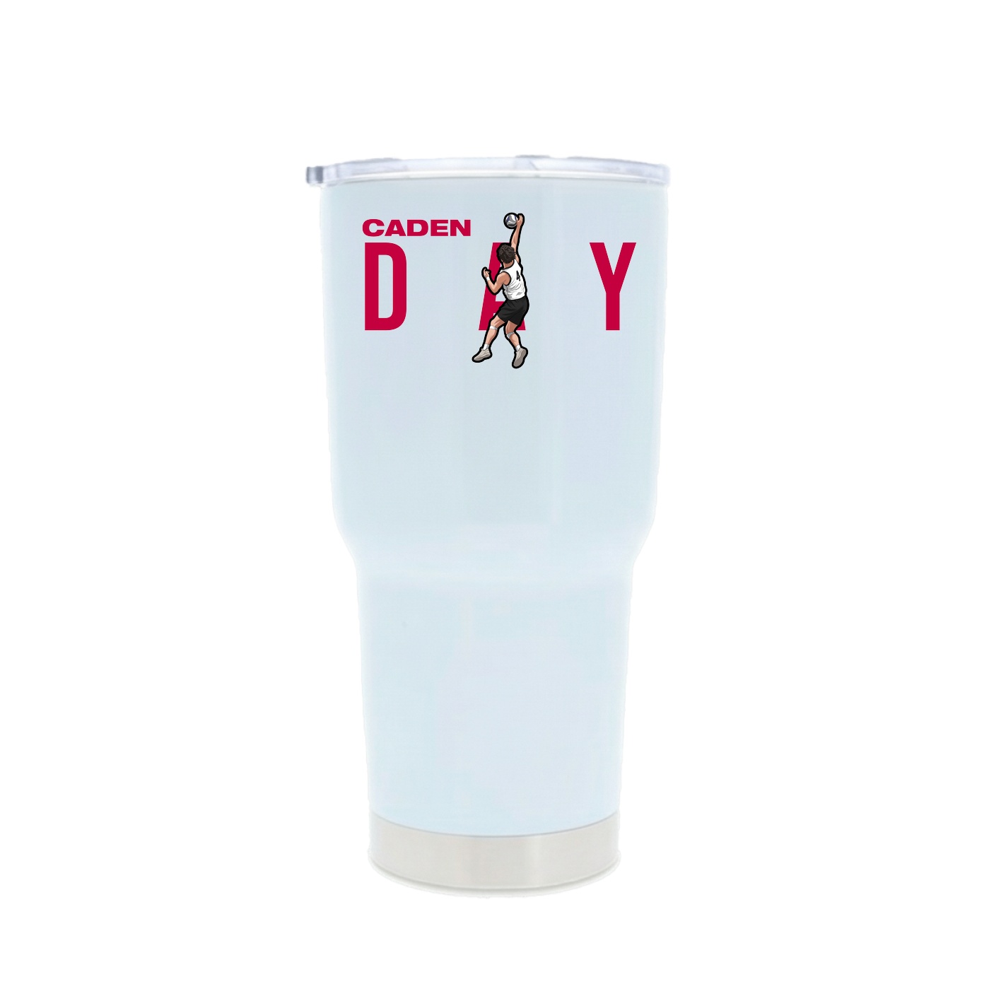 30oz Stainless Steel Tumbler — Player Name in White