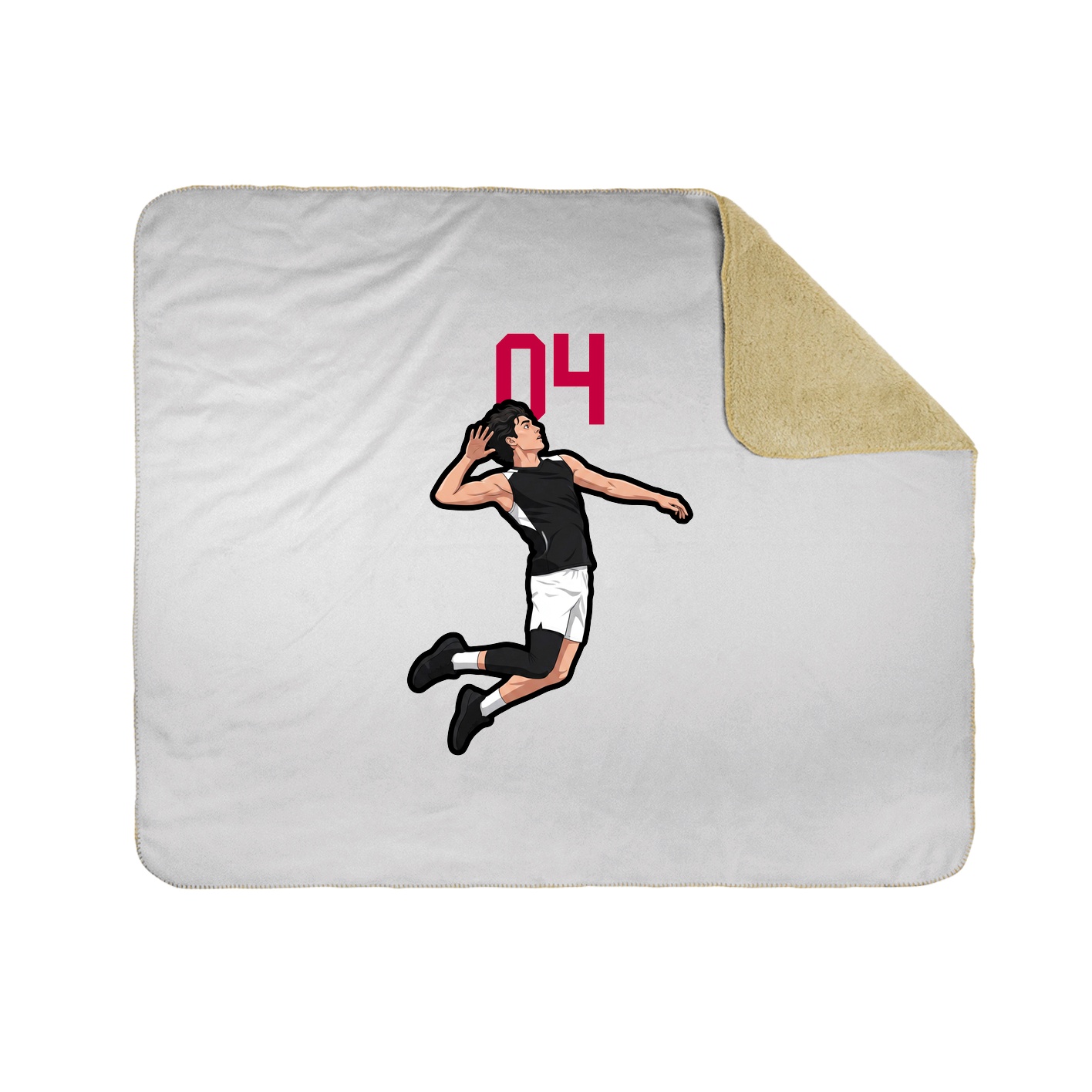 Throw Blanket — Number Top in White