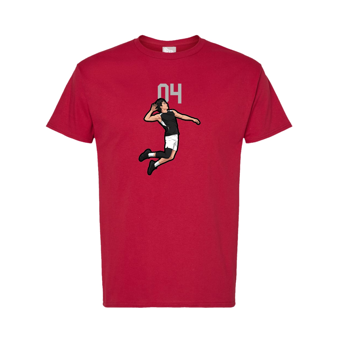 Tee — Number Top in Crimson