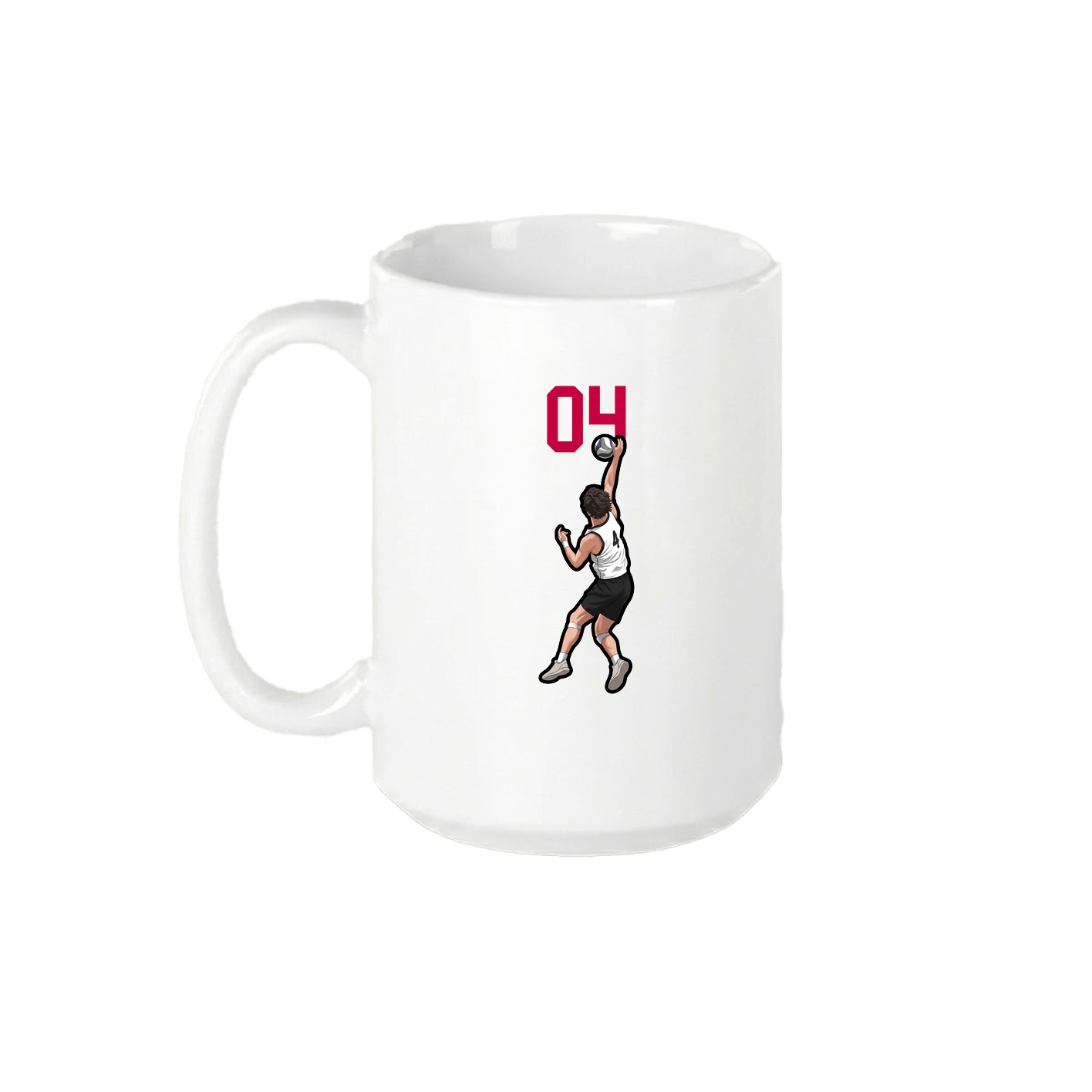 15oz Coffee Mug — Number Top in White