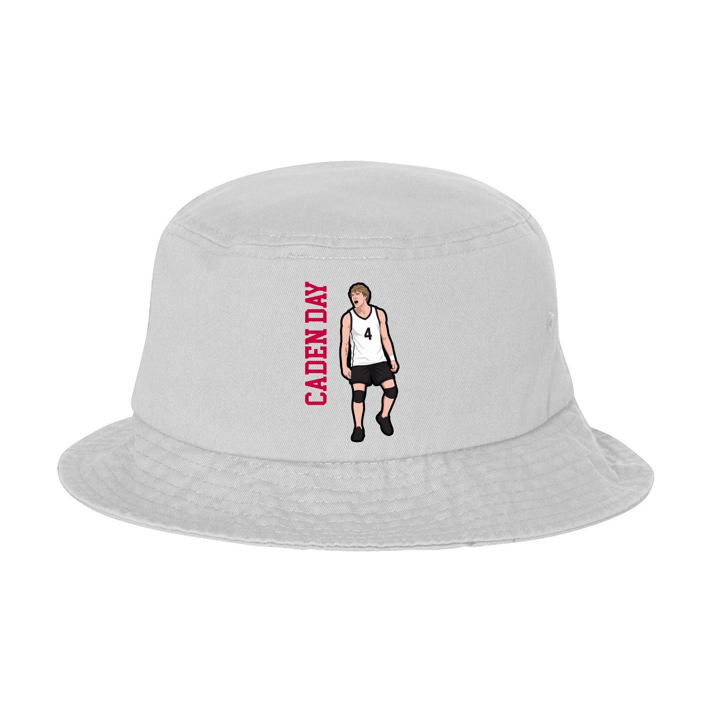 Bucket Cap — Name Vertical in White