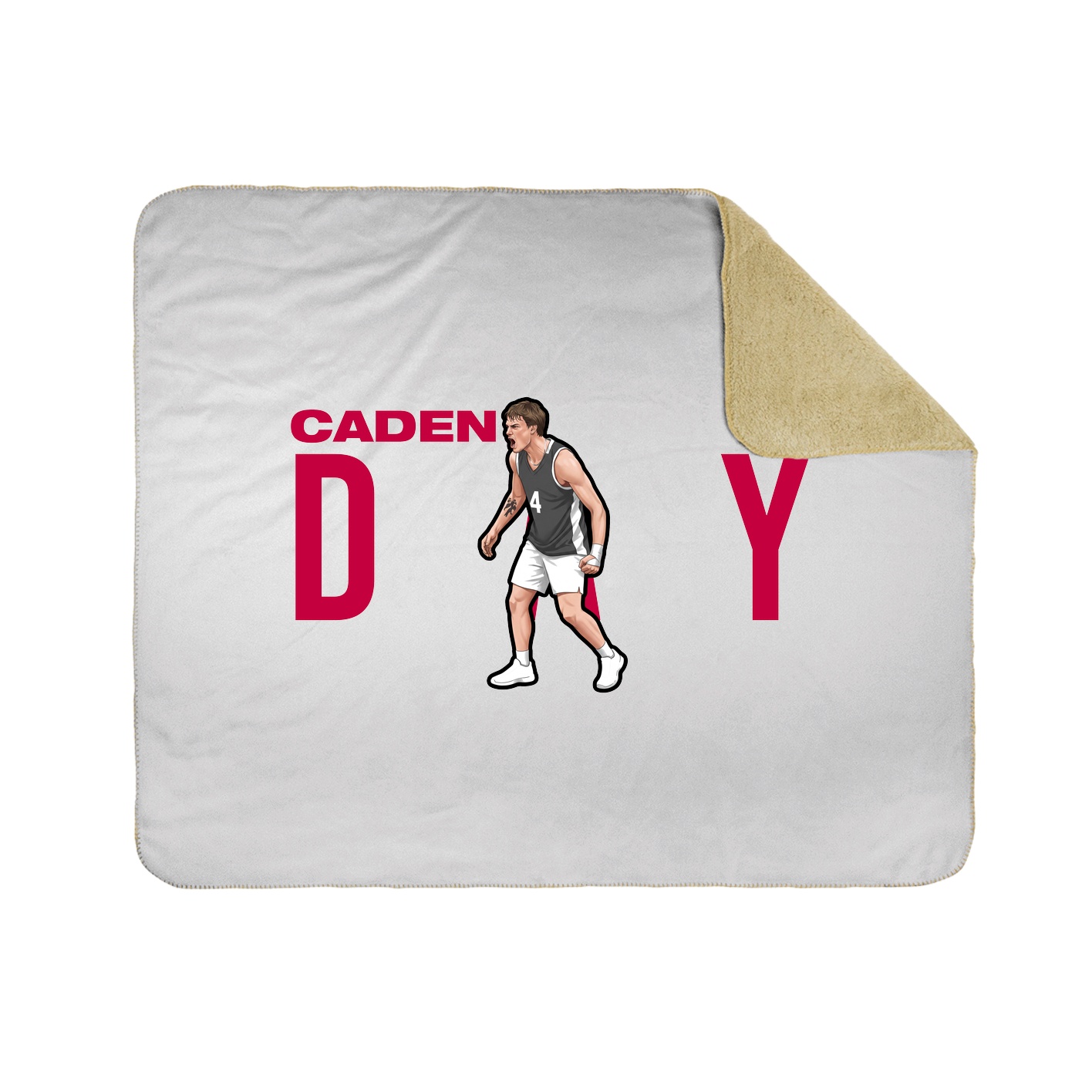 Throw Blanket — Player Name in White