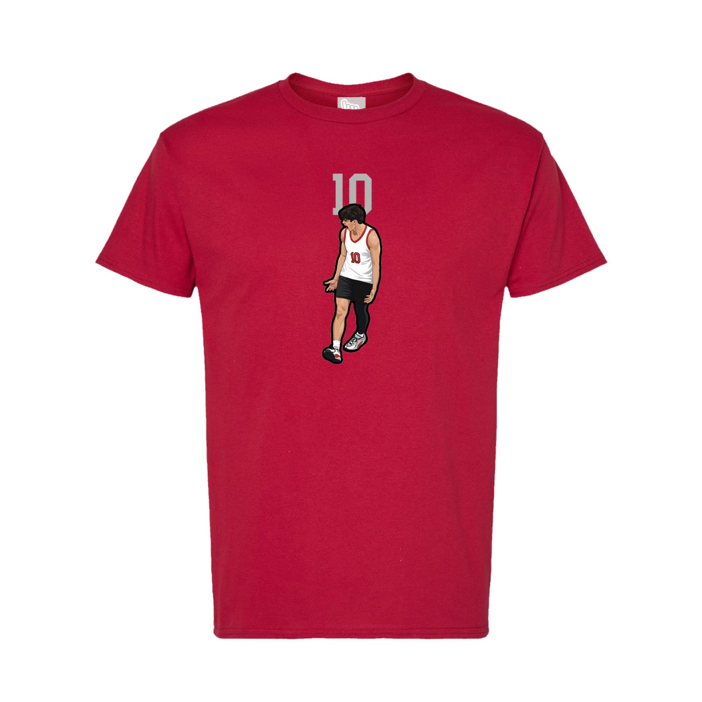 Tee — Number Top in Crimson