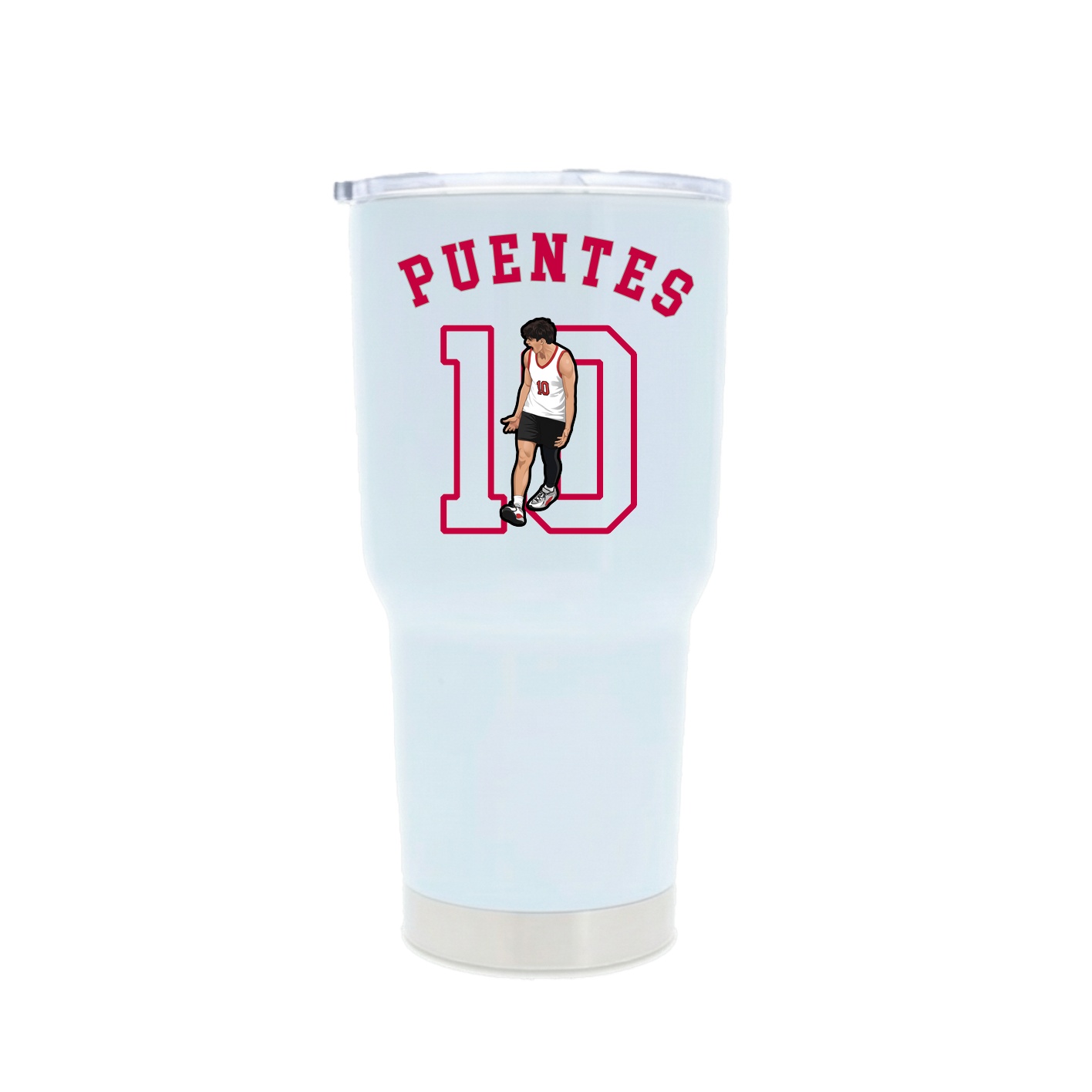 30oz Stainless Steel Tumbler — Shirsey Arch in White