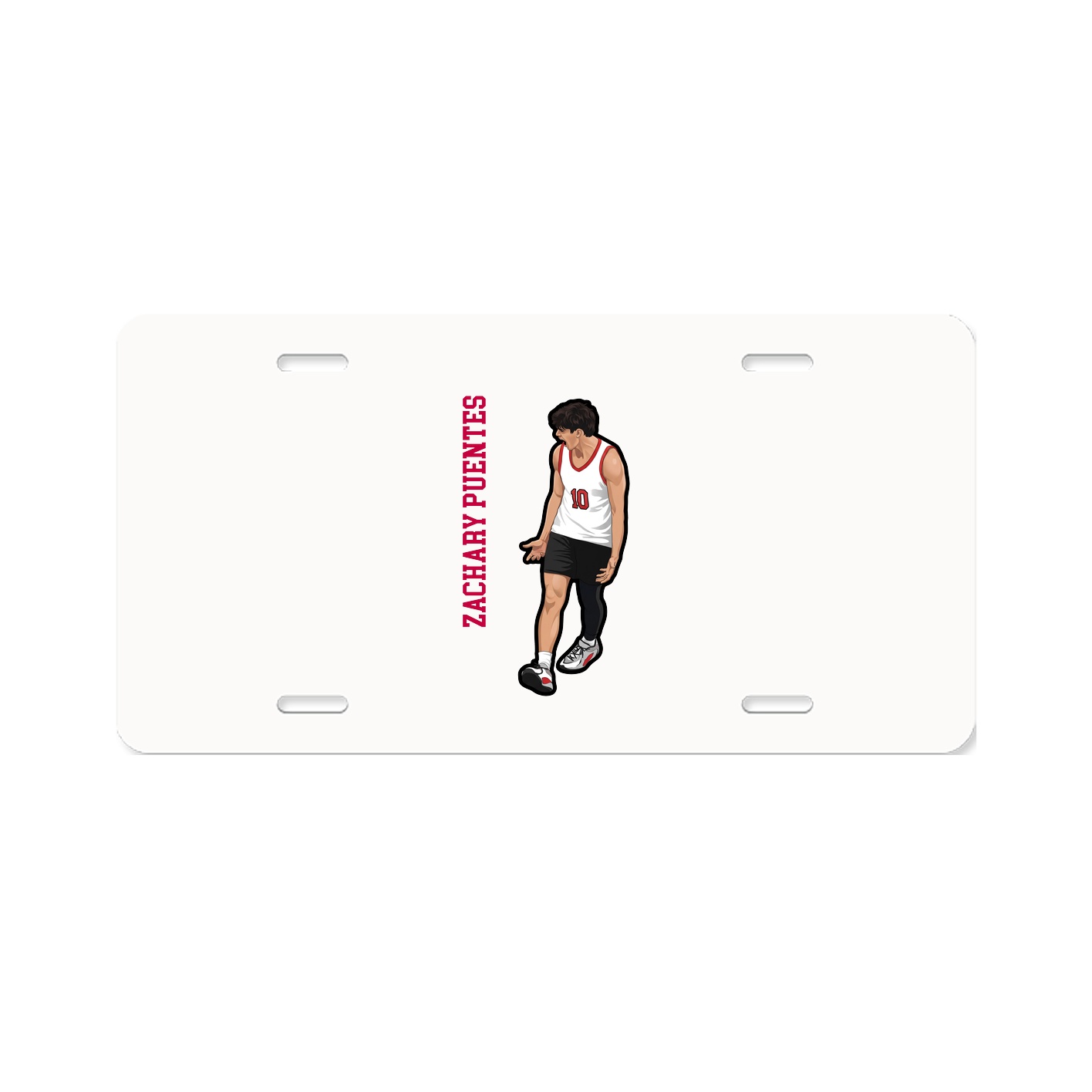 License Plate — Name Vertical in Classic