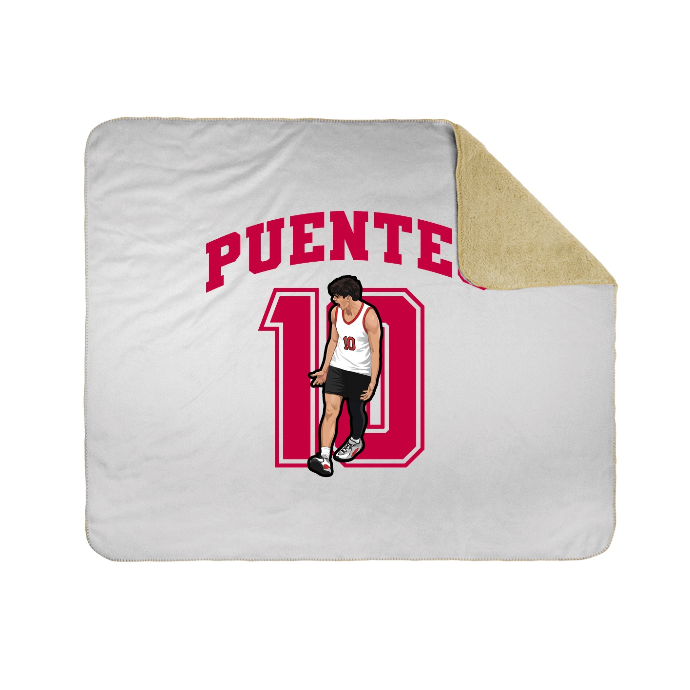 Throw Blanket — Number in White