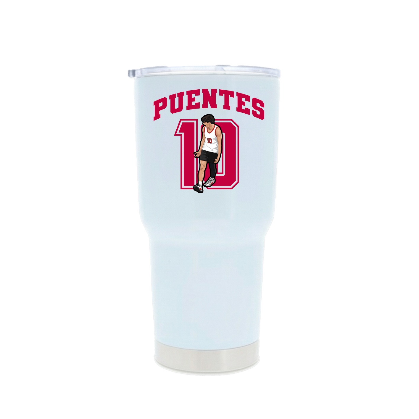 30oz Stainless Steel Tumbler — Number in White