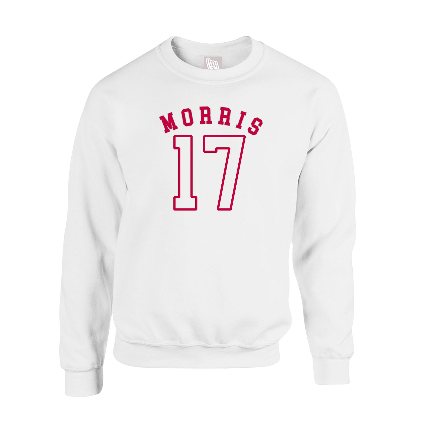 Fleece Crew — Shirsey Arch in White